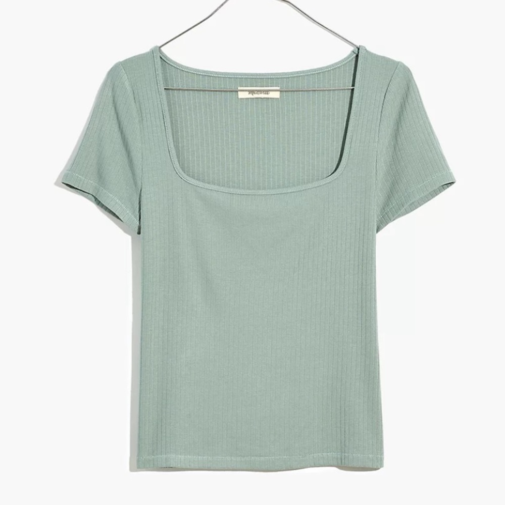 Madewell ribbed square neck top